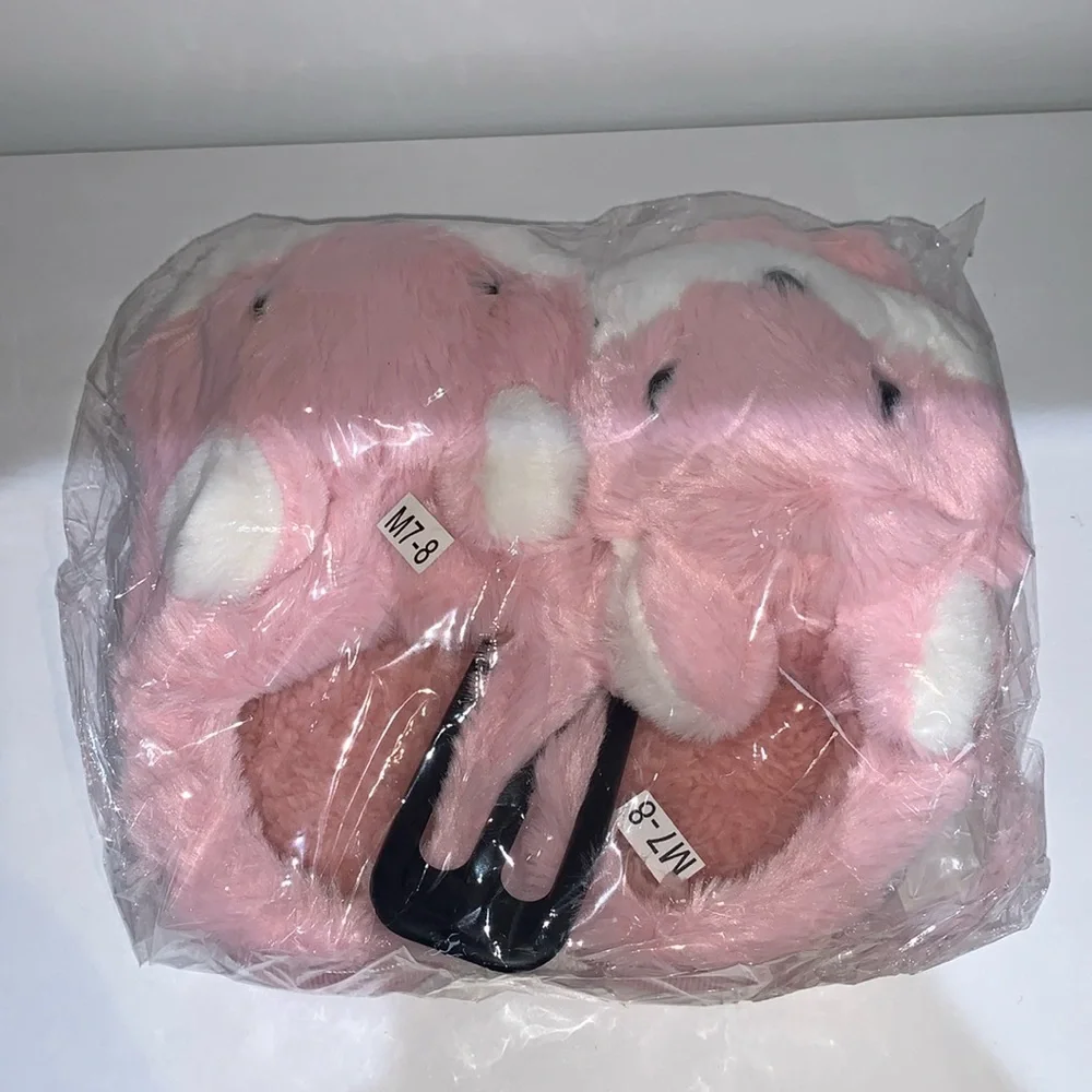 PINK RABBIT SLIPPERS